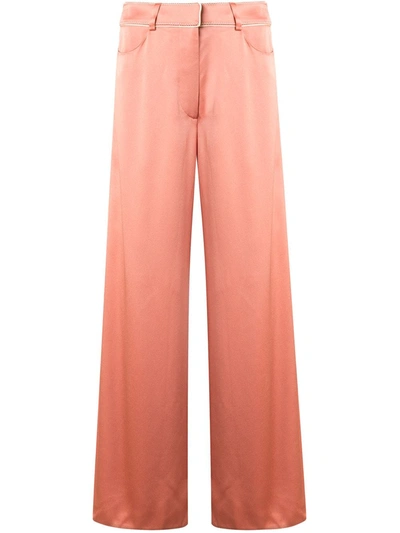 Peter Pilotto Cropped Palazzo Trousers In Pink