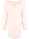 Pour Les Femmes Hooded Tunic Dress In Pink