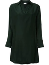 Pour Les Femmes Asymmetric Shirt Dress In Green