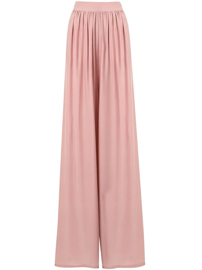 Pour Les Femmes Pleated Palazzo Trousers In Pink