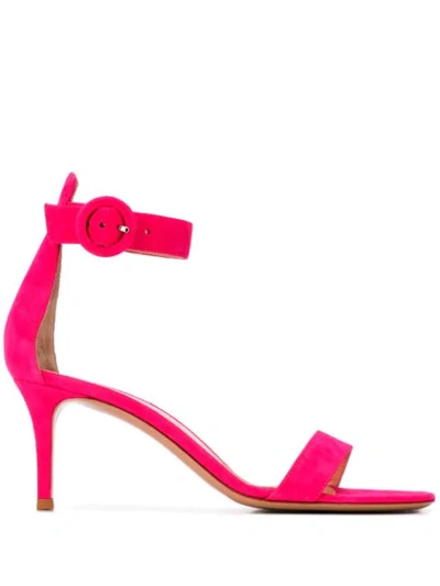 Gianvito Rossi Kitten Heel Sandals In Pink