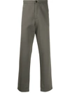 Giorgio Armani High-waisted Straight Leg Trousers In Grey