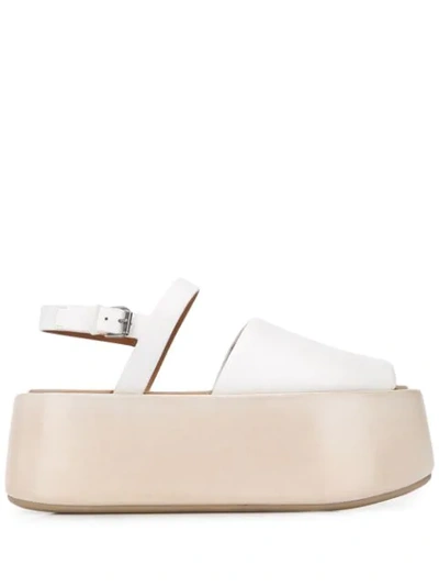 Marsèll Zeppa Platform Sandals In White