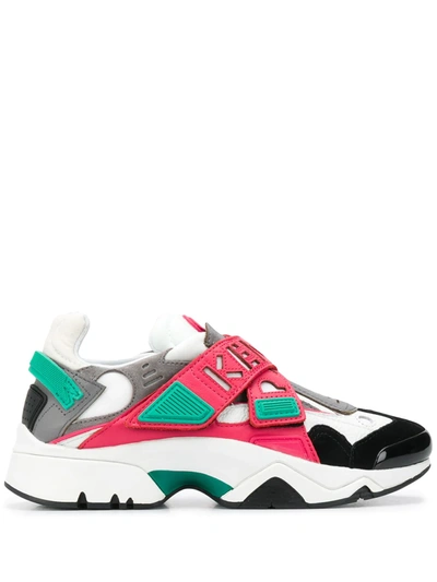 Kenzo Contrast-panel Low Top Trainers In Pink