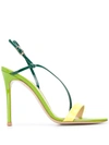 Gianvito Rossi Ric 110mm Diagonal Strap Sandals In Green