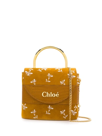 Chloé Small Aby Lock Crossbody Bag In Yellow