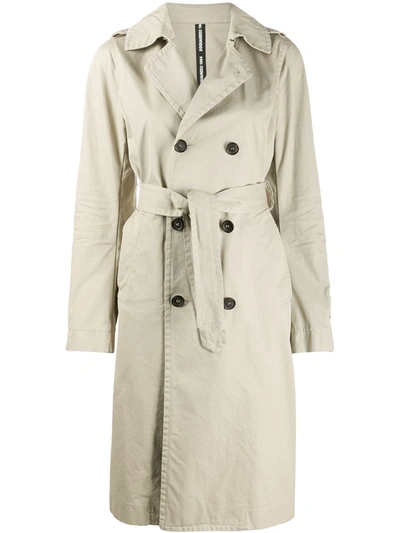 Dsquared2 Belted Trench Coat In Neutrals