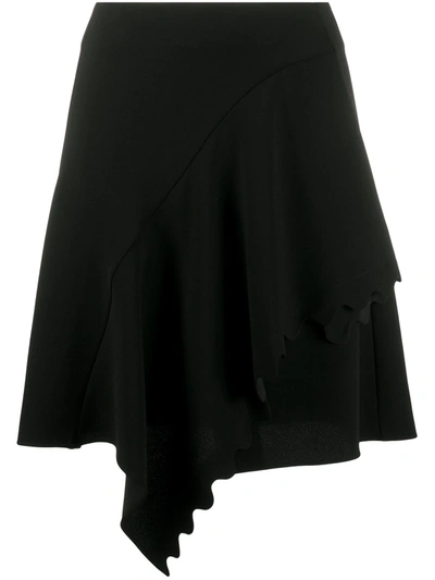 Chloé Scalloped Draped Skirt In Black