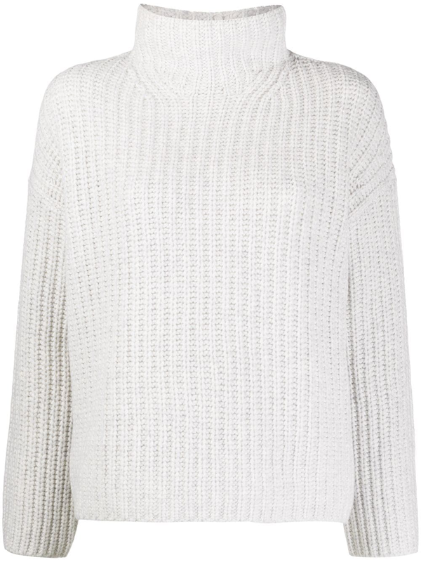 chunky knit white jumper