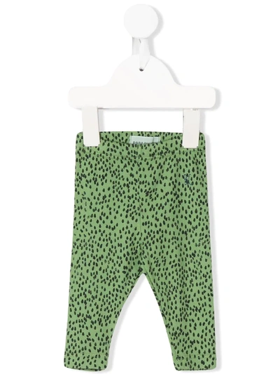 Bobo Choses Babies' Leopard Print Leggings  In Green