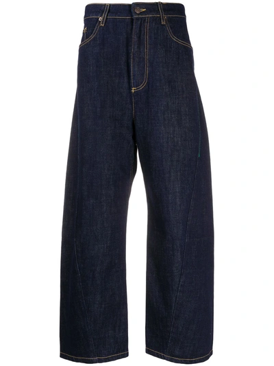 Kenzo High-rise Twisted Cocoon-fit Jeans In Blue