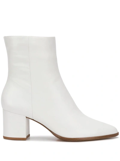 Alexandre Birman Pointed Ankle Boots In White