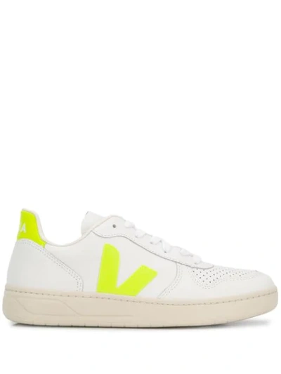 Veja + Net Sustain Campo Suede-trimmed Leather Sneakers In White
