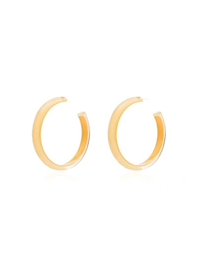 Alison Lou Medium Loucite Jelly Hoop Earrings In Yellow