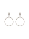 Miu Miu Crystal-embellished Hoop Earrings In Silver