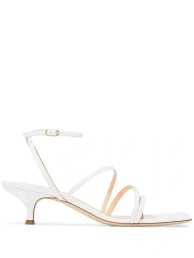 A.w.a.k.e. White Maya 30 Leather Sandals