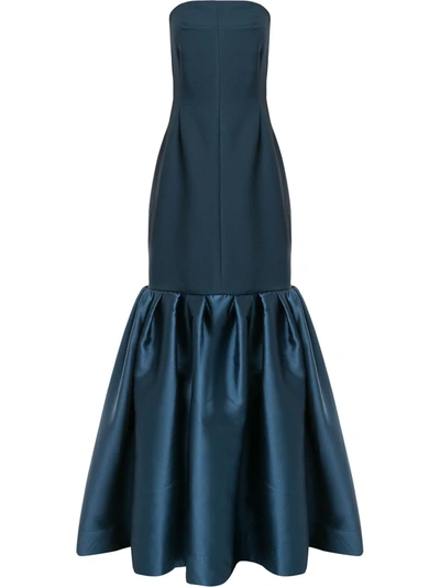 Solace London Ari Maxi Gown In Blue