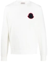 Moncler Logo Patch Sweatshirts In White