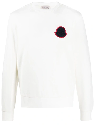 Moncler Logo Patch Sweatshirts In White
