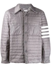 Thom Browne Medium Grey Down Fill 4-bar Shirt Jacket