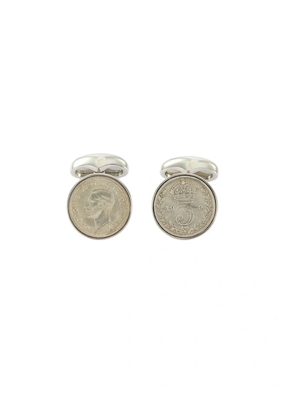 Babette Wasserman Coin Cufflinks In Metallic,metallic