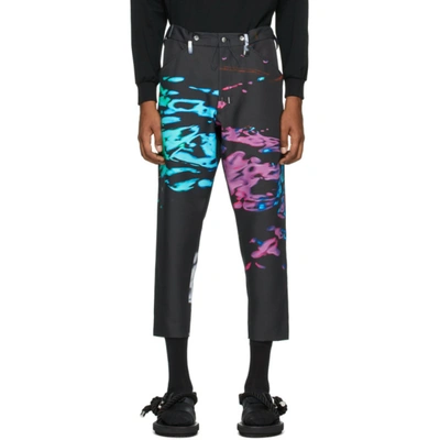 Fumito Ganryu Graphic Tailored Trousers In Neon Paddle