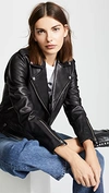 Mackage Black Leather Xenia Jacket