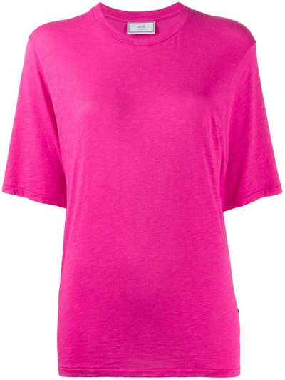 Ami Alexandre Mattiussi Lightweight Oversized T-shirt In Pink