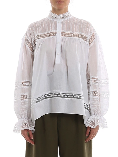 Ermanno Scervino Cotton Oversized Blouse In White