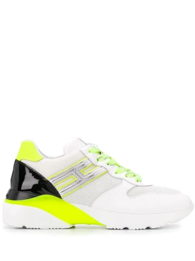 Hogan Active One Neon Detailed Sneakers In White