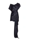 Michelle Mason Women's Wide-neck Silk Mini Dress In Midnight