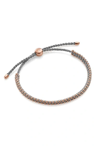 Monica Vinader Mini Rio Friendship Bracelet In Rose Gold/ Silver