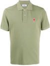 Ami Alexandre Mattiussi Ami De Coeur Polo Shirt In Green