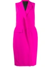 Ami Alexandre Mattiussi Long Single-breasted Vest In Pink