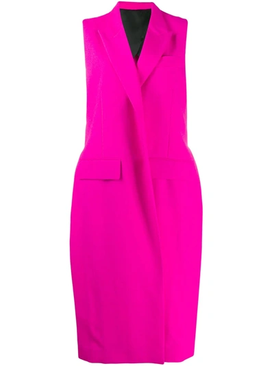 Ami Alexandre Mattiussi Long Single-breasted Vest In Pink