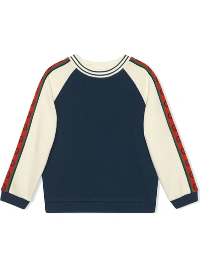 Gucci Kids' Children's Cotton Sweatshirt With Interlocking G In Blue