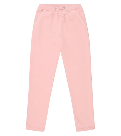 Bonpoint Kids' Ribbed Trim Track Trousers In Pink