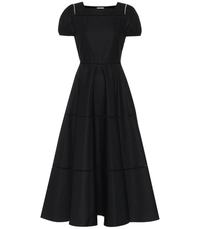 Alaïa Cotton-twill Dress In Black