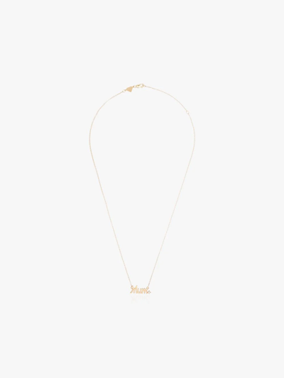 Alison Lou 14k Yellow Gold Mum Diamond Necklace