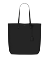 Saint Laurent Leather Shopper Tote Bag In Nero