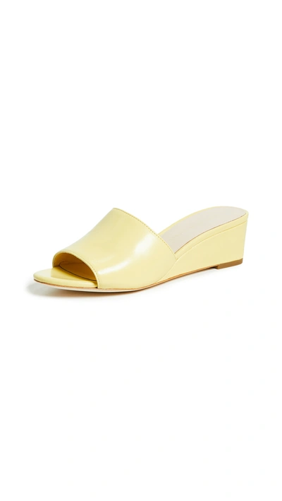 Loeffler Randall Women's Tilly Leather Demi Wedge Slide Sandals In Pastel Yellow