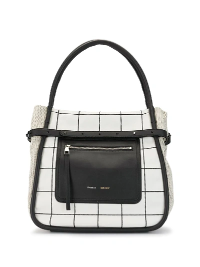 Proenza Schouler Inside Out Canvas And Leather Tote Bag In White