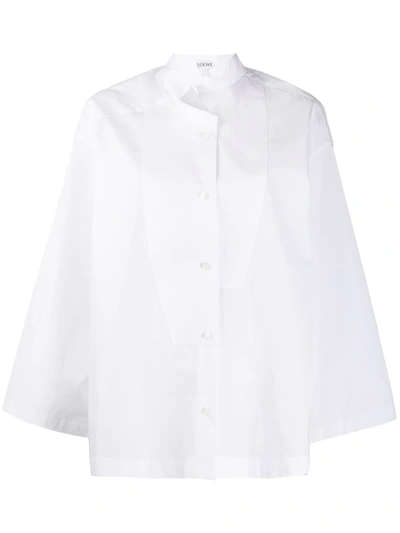Loewe Pointed Collar A-line Shirt In White