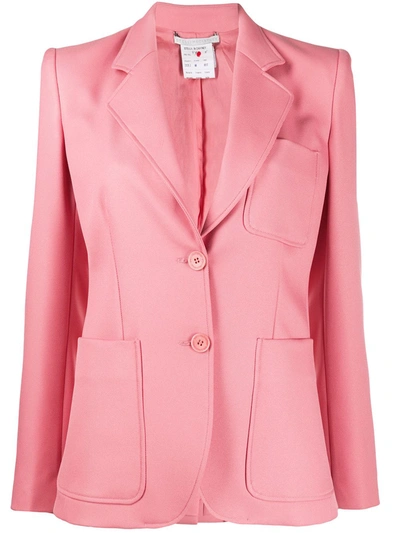 Stella Mccartney Single-breasted Patch Pocket Blazer In Pink