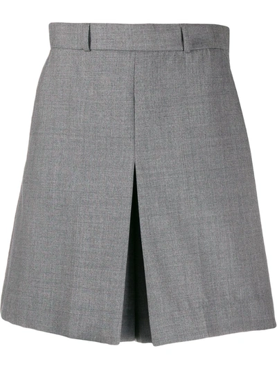 Ami Alexandre Mattiussi Pleated Mini Skirt In Grey