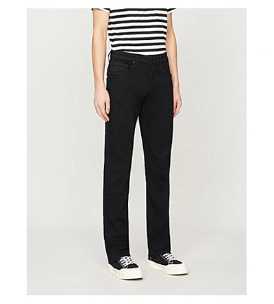 Paige Normandie Slim-fit Tapered Jeans In Black Shadow