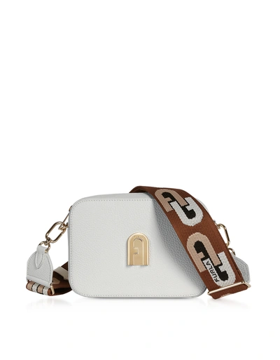 Furla Sleek Mini Crossbody Bag In Talco H (white) + Toni Cognac (multicolour)