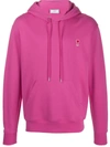 Ami Alexandre Mattiussi Ami De Coeur Hooded Sweater In Pink