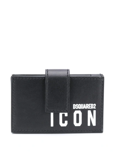 Dsquared2 Icon Accordion Cardholder In Black