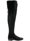 Alberta Ferretti Velvet Over-the-knee Boots In Black